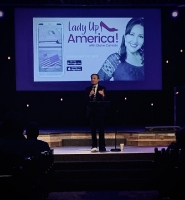 Dr. Wang, president of the Founders Club of Lady Up America, presented about LUA