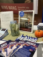 Dr. Wang displayed info about the Spirit of America