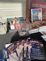 Dr. Wang displayed info about the Spirit of America