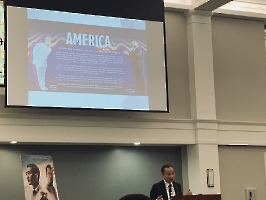 Dr. Wang presented about the Spirit of America