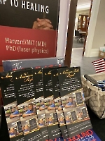 Dr. Wang, president of the Founders Club of the American Bible Project, displayed info about ABP