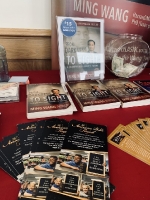 Dr. Wang, president of the Founders Club of the American Bible Project, displayed info about ABP