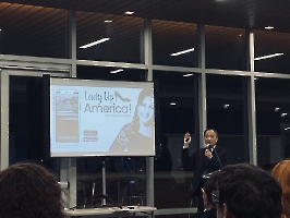Dr. Wang, president of the Founders Club of Lady Up America, presented about LUA 