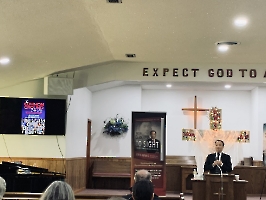 3-5-23, Sun, Dr. Wang talked at the Westside Nazarene Church