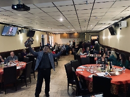 Audience at Dr. Wang’s dinner and movie