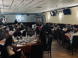 Audience at Dr. Wang’s dinner and movie