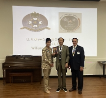 Dr. Wang’s talk was held at John Walker’s Sons of the American Revolution meeting