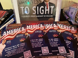 Dr. Wang displayed info about the Spirit of America