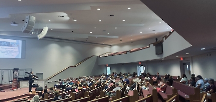 Audience for the Child Evangelism Fellowship at Poplar Heights Baptist Church