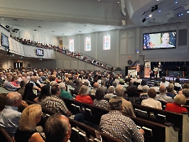 Audience at the Central Baptist Church, Crossville, TN