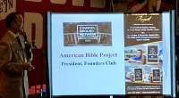 Dr. Wang, president of the Founders Club of American Bible Project (ABP) spoke about ABP