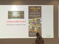 Dr. Wang, president of the Founders Club of American Bible Project (ABP) spoke about ABP._1